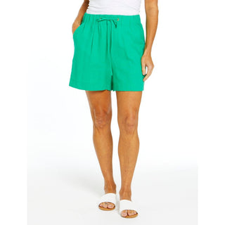 Green linen short from Love Moi Boutique